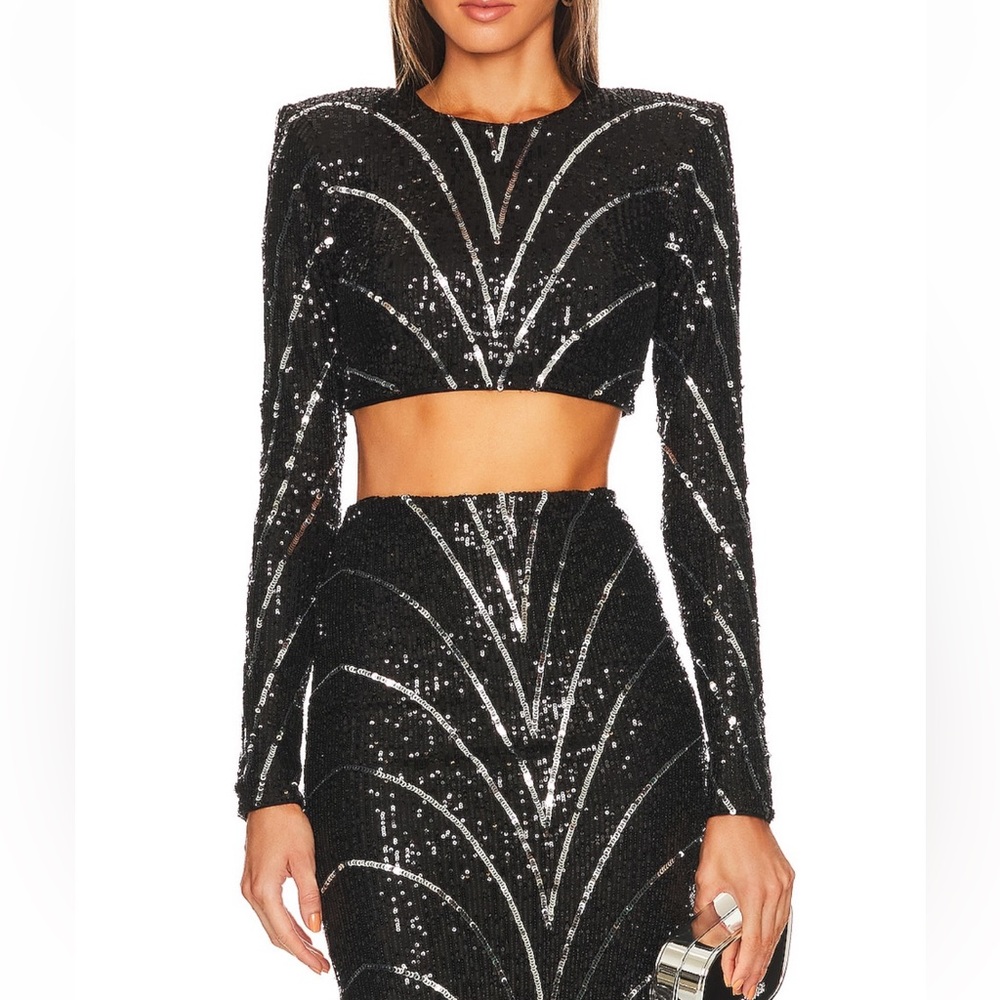 Michael Costello sequin top